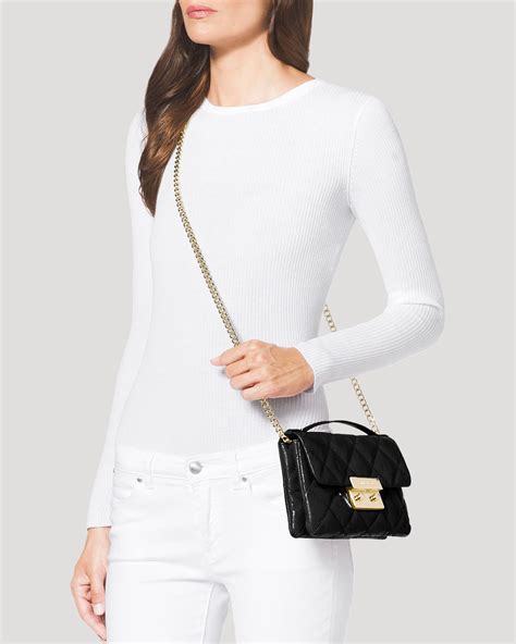 michael kors sloan quilted small|Michael Kors Sloan small quilted leather crossbody .